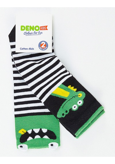 Denokids Kankalar Erkek Soket Çorap 2'Li Çok Renkli