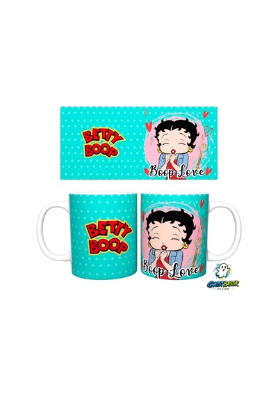 Ghostbastır Desıgn Betty Boop Kupa Bardak Tek Adet K0468 Çok Renkli