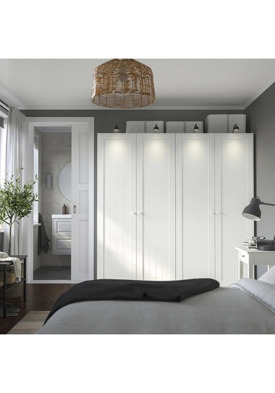 Ikea Beyaz Geniş Kapaklı Gardırop 200x60x201 Cm Ikea Beyaz Geniş Kapaklı Gardırop 200x60x201 Cm