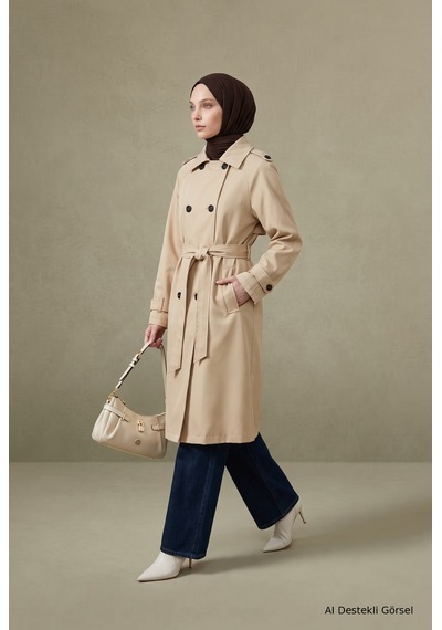 Armine Trend Klasik Yaka Belden Kuşaklı Çift Cepli 101 Cm Boy Koyu Trenckot Bej 26kt728 Koyu Bej Armine Trend Klasik Yaka Belden Kuşaklı Çift Cepli 101 Cm Boy Koyu Trenckot Bej 26kt728 Koyu Bej