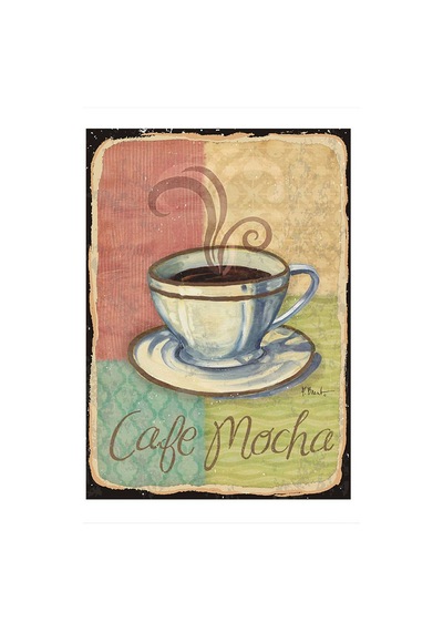 Bedeko Cafe Mocha Modern Ahşap Tablo 50 Cm X 70 Cm