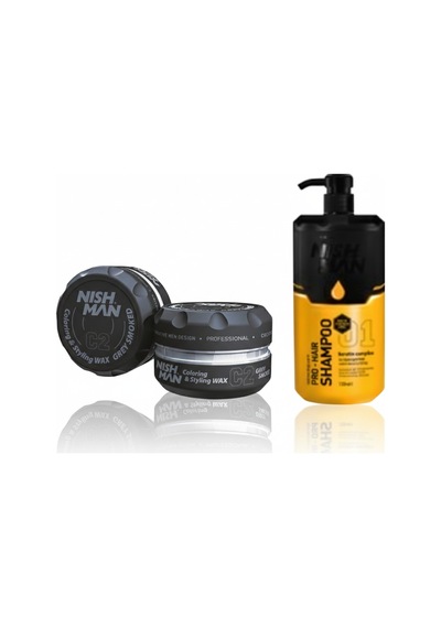 C2 Saç Şekillendirici Beyaz Kapatıcı Wax / 100 Ml X 5 Adet 1250 Ml Tuzsuz Şampuan Hedie