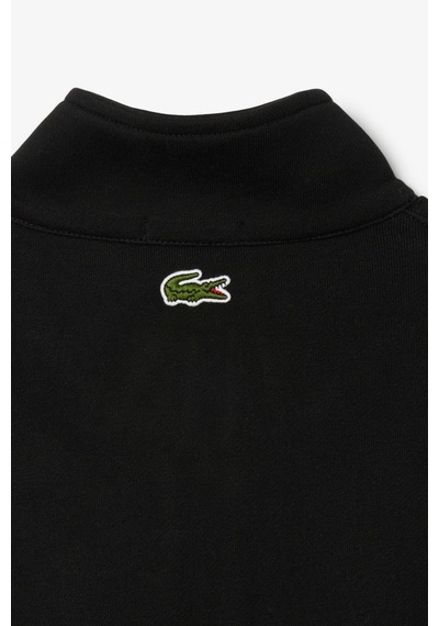 Lacoste High Neck Zip-up Print Unisex Sweatshirt Fermuarlı Yüksek Yaka Pamuklu Sweatshirt Siyah Lacoste High Neck Zip-up Print Unisex Sweatshirt Fermuarlı Yüksek Yaka Pamuklu Sweatshirt Siyah