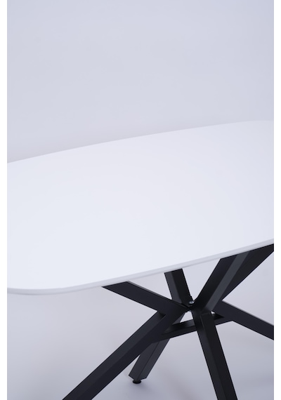 Çapraz Polo Demir High Gloss Yemek Masa Sandalye Takımı 90x160 beyaz