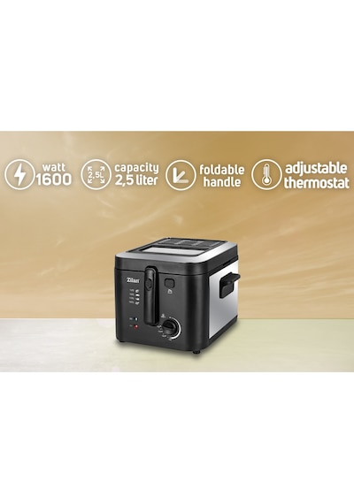 Zilan ZLN0010 XL 2.5L 1600W Inox Fritöz