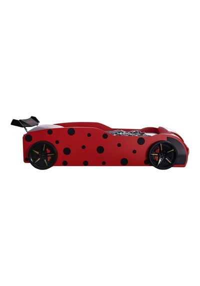 Arabalı Yatak, Ladybird Ledli Arabalı Yatak - Kırmızı + 1 Comfort Yatak Arabalı Yatak, Ladybird Ledli Arabalı Yatak - Kırmızı + 1 Comfort Yatak