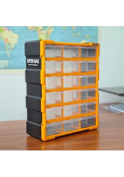 Asrın Plastik Super Bag Mono Blok Çekmeceli Organizer 18'li Büyük Boy, 381x475x157mm Diğer Asrın Plastik Super Bag Mono Blok Çekmeceli Organizer 18'li Büyük Boy, 381x475x157mm Diğer