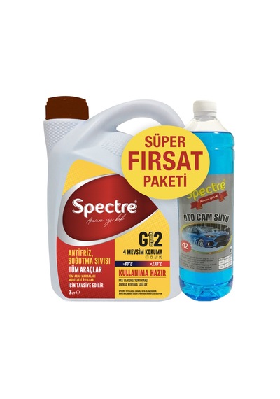 Spectre -40C 3 Litre Kırmızı Antifriz Cam Suyu