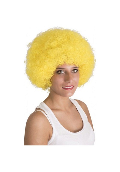 Sarı - 812 - Renk Kıvırcık Afro - Csmo-tex - Bonus Peruk