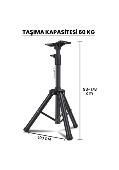 Larkin Hs20 Üst Kalite Ağır Hoparlör Standı Ayağı Sehpası Taşıma Çantalı