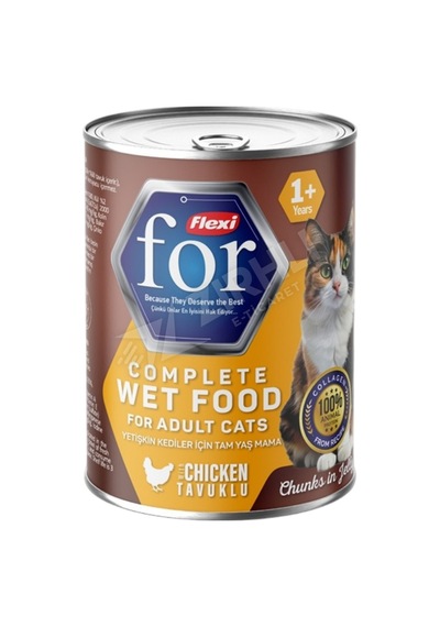 2 Adet Flexi For Tavuklu Yetişkin Kedi Yaş Maması 400 Gr