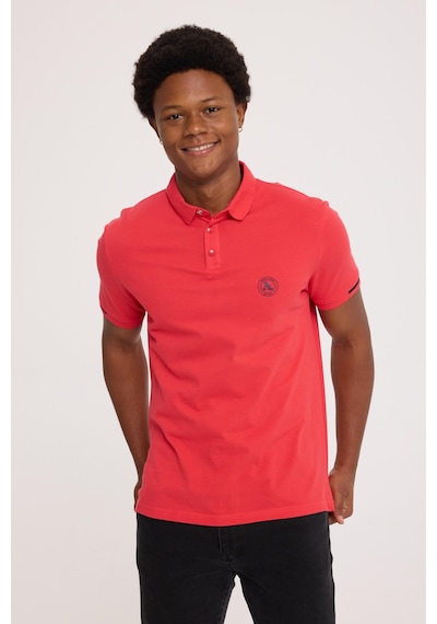 Summer Polo Kırmızı Basıc Polo Yaka Tişört Kırmızı