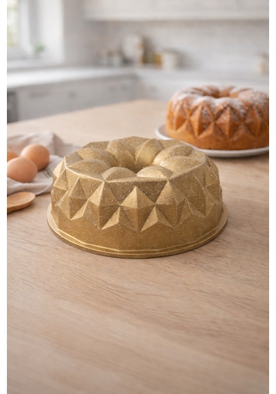 Helios Döküm Kek Kalıbı 25cm Gold Gold