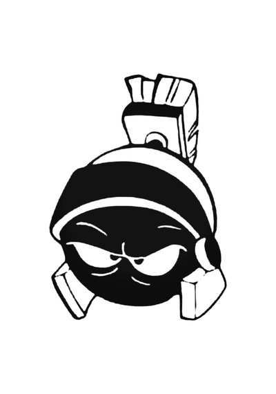 Marvin Martian Sticker 10 X 13 Cm
