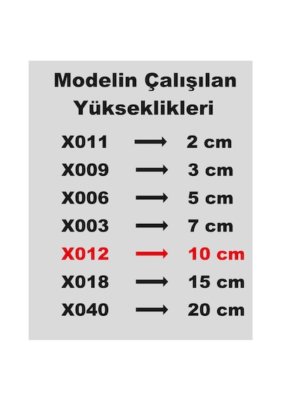 Stencil Harf Boyama Şablonu X012 Harf Yüksekliği 10 Cm