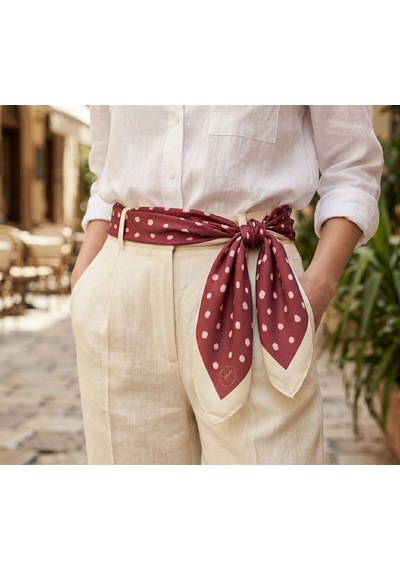 Perle Desen 70 70cm Bandana/fular Bordo