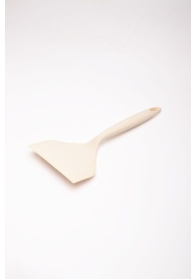 Emaylab Isıya Dayanıklı Silikon Spatula Geniş Yanmaz Yapışmaz Börek Ve Pasta Spatulası Krem