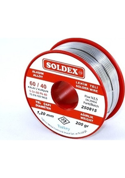 Soldex Lehim Teli. 200Gr 1.2Mm 60/40