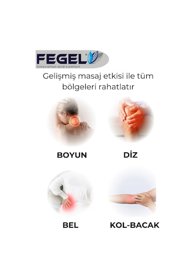 Fegel FG-687 Isıtmalı 3D Shiatsu Şarjlı Kablosuz Omuz ve Boyun Masaj Cihazı