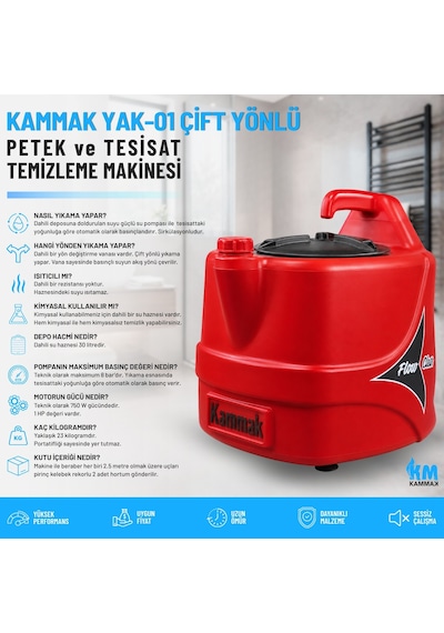 Kammak Yak-01 Çift Yönlü Petek Temizleme Makinesi