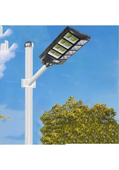 Tr 1200w Güneş Enerjili Ultra Parlak Led Sokak Lambası Su Geçirmez, Sensörlü, Kumandalı