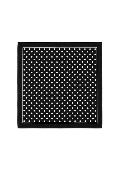 Herşeynota Siyah Puantiyeli 52x52 Cm %100 Pamuk Fular Bandana Unisex Çok Amaçlı Aksesuar Çok Renkli