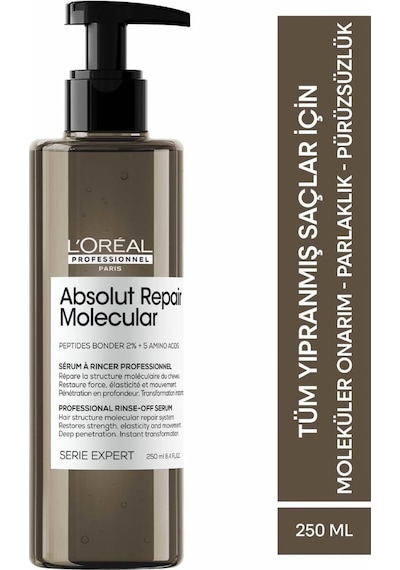 L'oreal Professionnel Serie Expert Absolut Repair Molecular Durulanan Saç Bakım Serumu 250 ML