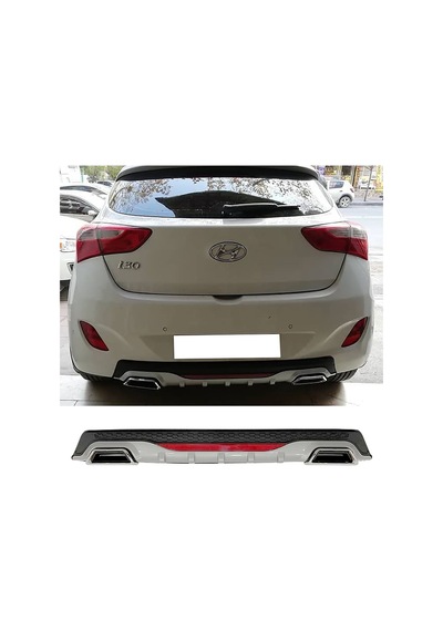 Hyundai İ30 Gri Difüzör Difizör Kare Egzoz Görünüm Reflektörlü
