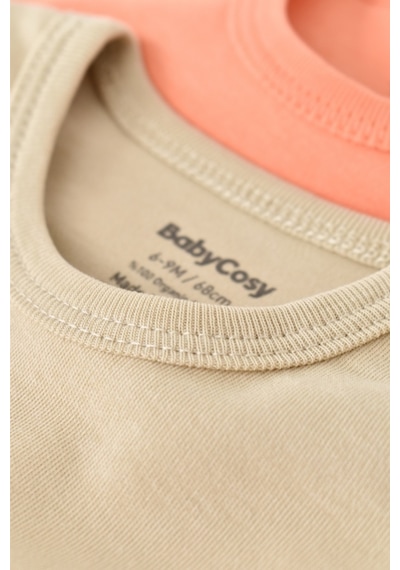 BabyCosy Organik 2li Kısa Kollu Badi Csy3022 001