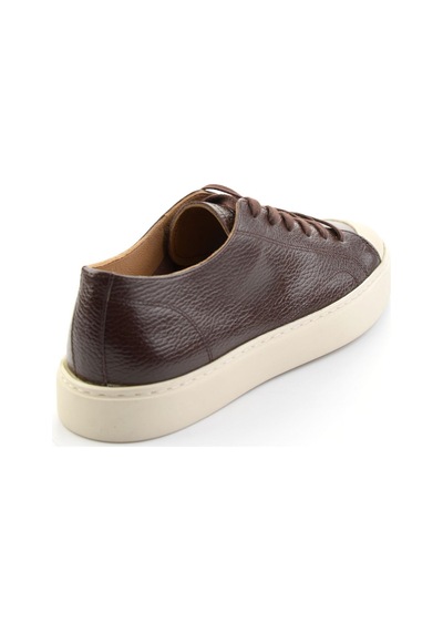 Kahve Hakiki Deri Erkek Sneaker E01549003440 Kahve