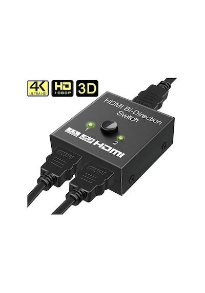 2 Port Çift Yönlü Hdmi Switch Splitter Ekran Monitör Çoklayıcı Çoğaltıcı Bidirection