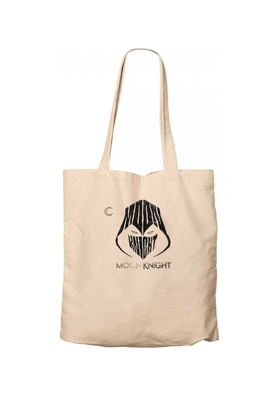 Moon Knight Logo Krem Kanvas Bez Çanta