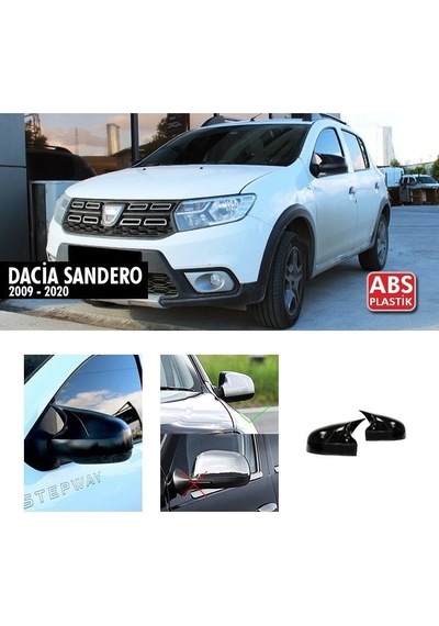 Dacia Sandero/stepway Yarasa Ayna Kapağı - Abs Plastik Piano Black