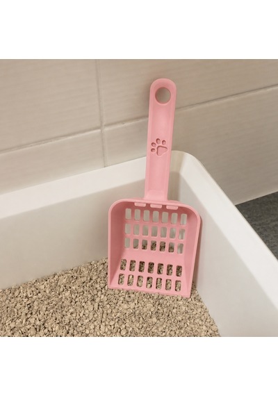 3d Baskı Kedi Kumu Küreği - Geniş Hazneli Eleme Küreği-pembe