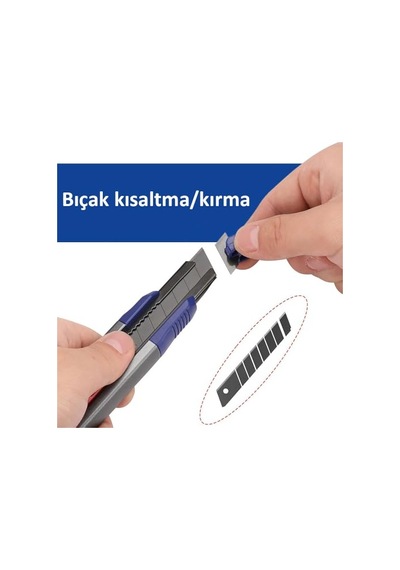 Wp212022 18 Mm Ağır Hizmet Alüminyum Kasa Maket Bıçağı + 10 Adet Yedek Bıçak