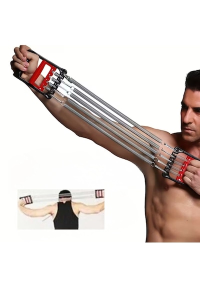 Göğüs Genişletme Ve Kuvvet Egzersiz Aleti 5 Yaylı 5 Kademeli Ay
