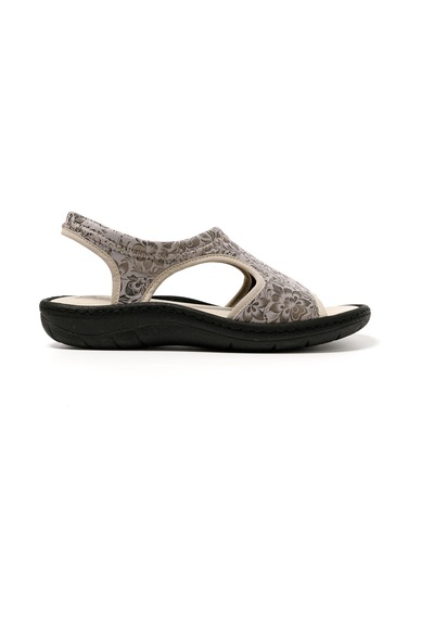 Sandalet Kadın 5364 Green Life Stretch Women's Footwear Plomo Plomo Çok Renkli