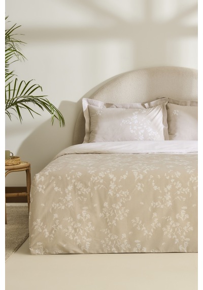 Kaşmir Home Fancy %100 Pamuk Çift Kişilik Nevresim Takımı Bej Bej