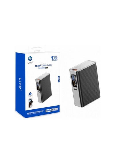 Lito Lp05 22.5w 10000mah Powerbank With Led Display Siyah