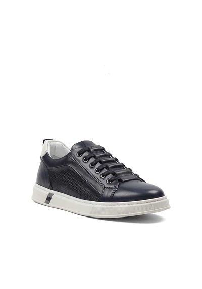 Erkek Lacivert Baskılı Kalın Tabanlı Sneaker