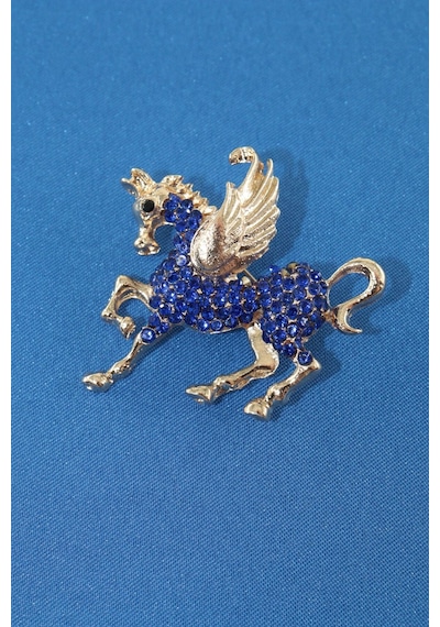 Özgür Ruhun İfadesi Efsanevi Kanatlı Pegasus Atı Broş Gold Renkli Taşlı Erkek Kadın Yaka İğnesi Çok renkli 60059759