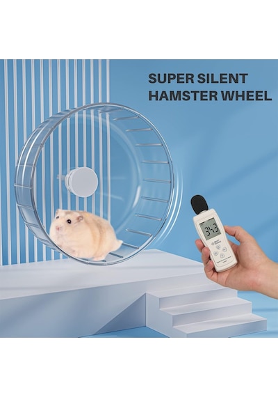 Hamster Tekerleği Sessiz, 17 Cm Hamster Egzersiz Tekerlekleri Temel - Sessiz Spinner Hamster Koşu Tekerlekleri Gerbil