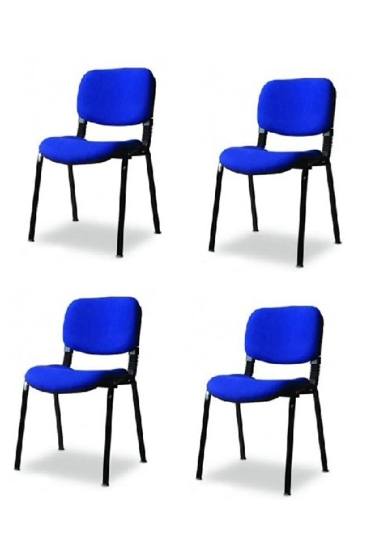 Clk Home Mavi Ofis Büro Bekleme Misafir Form Koltuğu Sandalyesi 4lı Mavi