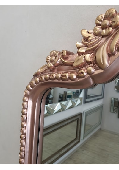Ayna Denizi Princess Great Copper Gold Model Rose Gold Altın Renk Dekoratif Boy Aynası Altın - Rose Gold