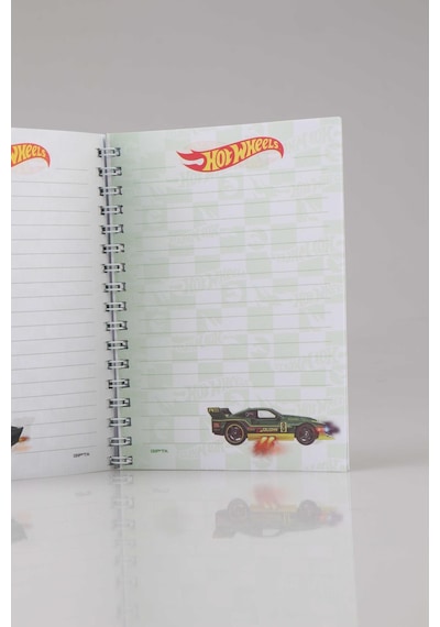 Yeni Sezon Lisanslı Hot Wheels Spırallı A6 Çizgili Not Defteri / Bloknot Ahşap