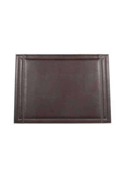 4713 Sümen Takımı Suni Deri Tek Parça Kapaklı Pad Sümen 55x40 Cm, Kahve