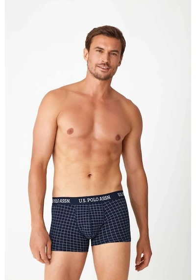 U.S. Polo Assn. Erkek Lacivert - Lacivert Baskılı 2 Li Boxer 82006 Lacivert - Lacivert Baskılı