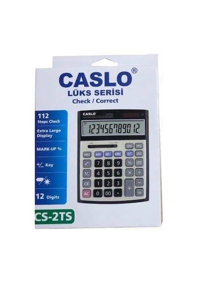 Caslo CS-2TS Lüks Seri Masaüstü 12 Hane Hesap Makinesi