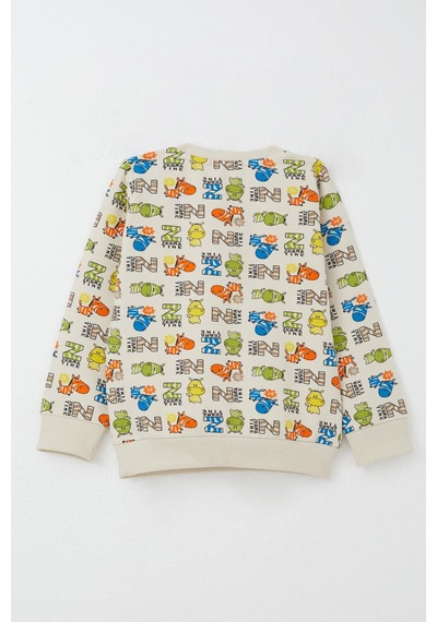 Breeze Erkek Bebek Eşofman Takım Zebra Macerası 9 Ay-3 Yaş, Krem Krem