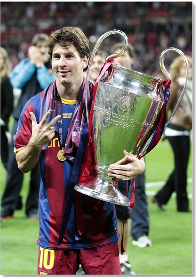 Cakasepetim Barcelona Formalı Messi Ve Şampiyonluk Kupası Ahşap Mdf Tablo